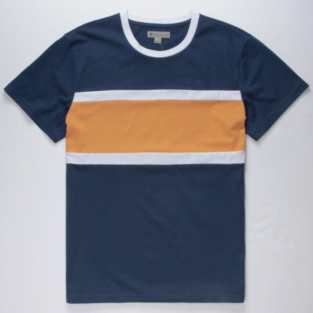 New CHARLES AND A HALF Chest Stripe Mens T-Shirt